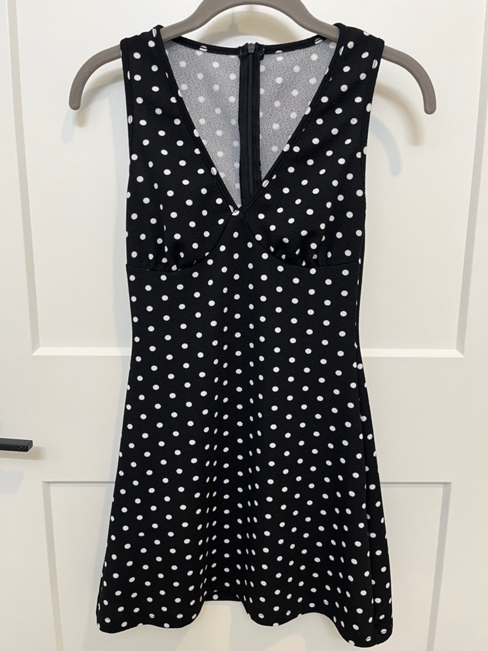 Black & White Polka Dot A-Line Dress